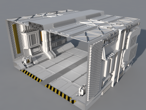 sci fi interior Model 3D
