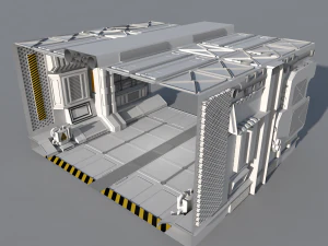 interior de fic&ccedil;&atilde;o cient&iacute;fica Modelo 3D