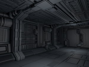 sci fi interior Model 3D