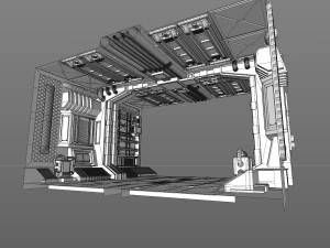interior de fic&ccedil;&atilde;o cient&iacute;fica Modelo 3D