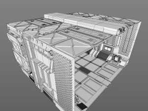 interior de fic&ccedil;&atilde;o cient&iacute;fica Modelo 3D