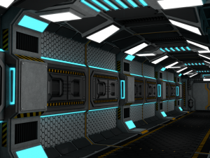 sci fi corridor 3D Модель