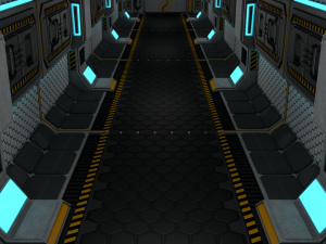 sci fi corridor 3D Модель