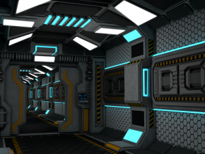 sci fi corridor 3D Модель