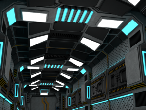 sci fi corridor 3D Модель