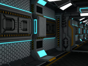 sci fi corridor 3D Модель