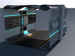 sci fi corridor 3D Модель