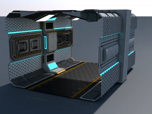 sci fi corridor 3D Model