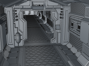 sci fi corridor 3D Модель