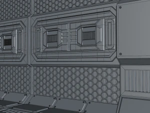 sci fi corridor 3D Model