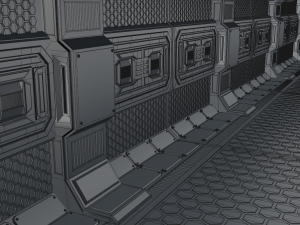 sci fi corridor 3D Модель