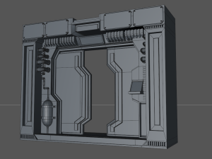 sci fi corridor 3D Модель