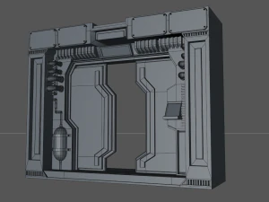 sci fi corridor 3D Model