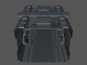 sci fi corridor 3D Model