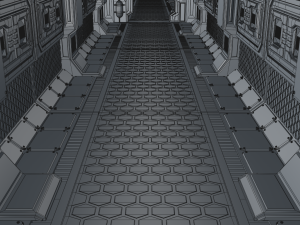 sci fi corridor 3D Модель