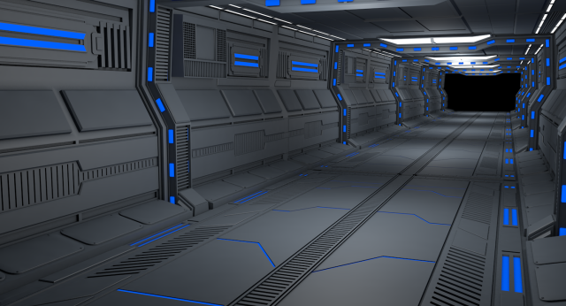 sci fi corridor Modelo 3D .c4d .max .obj .3ds .fbx .stl .blend 