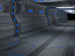 sci fi corridor 3D Model
