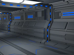 sci fi corridor 3D Model
