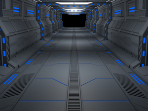 sci fi corridor Modelo 3D