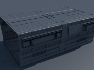 sci fi corridor Modelo 3D