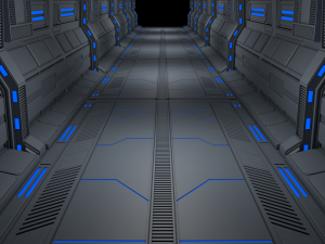 sci fi corridor Modelo 3D
