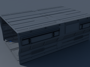 sci fi corridor Modelo 3D
