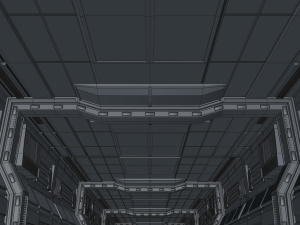 sci fi corridor Modelo 3D