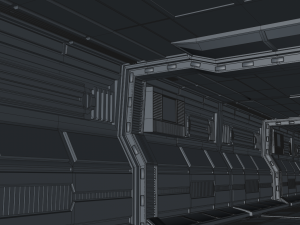 sci fi corridor Modelo 3D