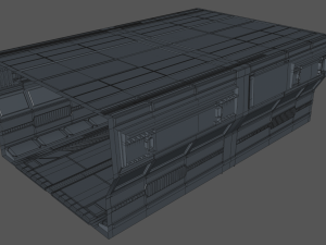 sci fi corridor Modelo 3D