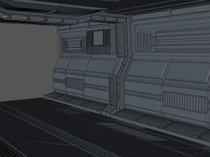 sci fi corridor Modelo 3D