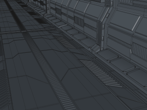 sci fi corridor Modelo 3D