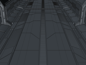 sci fi corridor Modelo 3D