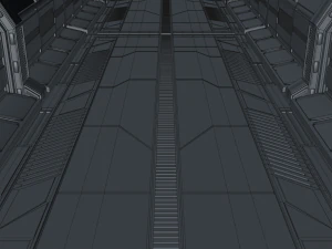 sci fi corridor 3D Model