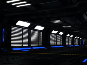 interior de fic&ccedil;&atilde;o cient&iacute;fica Modelo 3D