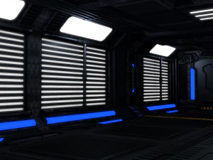 interior de fic&ccedil;&atilde;o cient&iacute;fica Modelo 3D