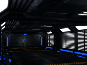 interior de fic&ccedil;&atilde;o cient&iacute;fica Modelo 3D