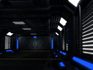 interior de fic&ccedil;&atilde;o cient&iacute;fica Modelo 3D