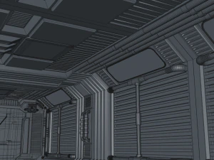 interior de fic&ccedil;&atilde;o cient&iacute;fica Modelo 3D