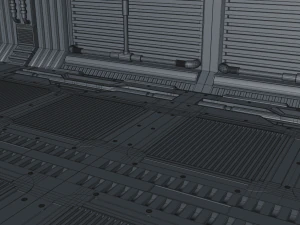 interior de fic&ccedil;&atilde;o cient&iacute;fica Modelo 3D