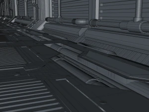 interior de fic&ccedil;&atilde;o cient&iacute;fica Modelo 3D