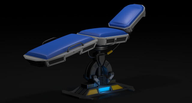 hospital bed Model 3D .c4d .max .obj .3ds .fbx .stl .blend 