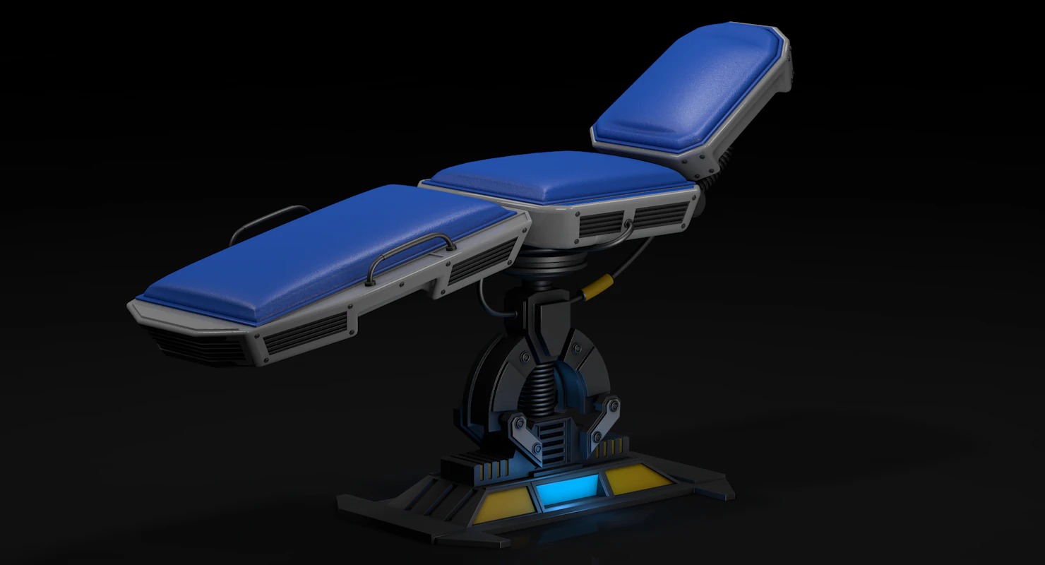 hospital bed 3D Model .c4d .max .obj .3ds .fbx .stl .blend 