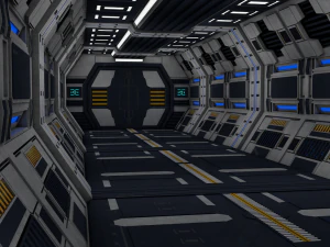 sci fi corridor 3D Model