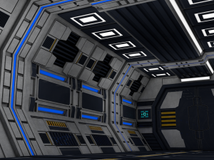 sci fi corridor 3D मॉडल