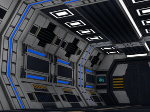 sci fi corridor 3D Model