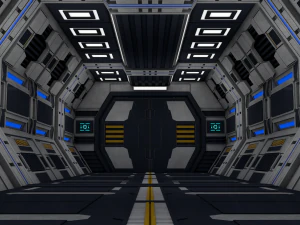 sci fi corridor 3D Model