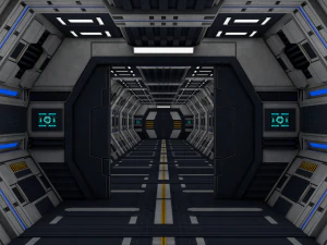 sci fi corridor 3D Model