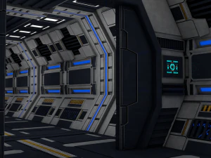 sci fi corridor 3D Model