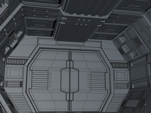 sci fi corridor 3D मॉडल