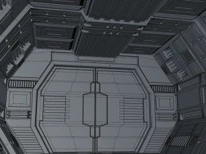 sci fi corridor 3D Model